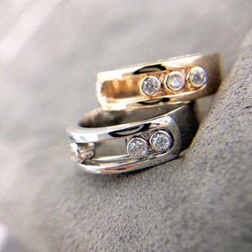 Messika Pave Diamond Ring Gold Hollow Ring Przesuwny pierścień-3570