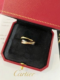 Cartier trójpierścień trójkolorowy złoty pierścień-3588