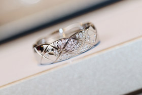 Chanel diament wzór pierścień-3597