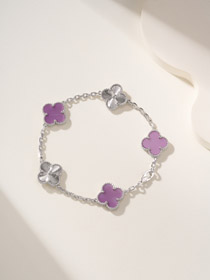 Van Cleef & Arpels fioletowy kwiat wzór bransoletka-3930  
