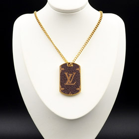 Louis Vuitton LV wojskowy list naszyjnik-4025  