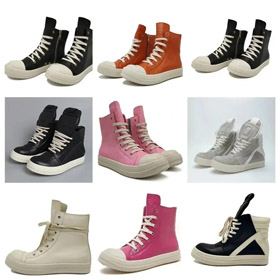 RICK OWENS/RO Edfu skóra półpołysk wykończenie high-top mody buty tenisowe-2945  